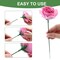 Floral Flower Stem Wire,100pcs Floral Stem Wire Plastic Artificial Flower Green Stem Rod for Craft Bouquets Flower Stems Garland Making Flower Arrangements Supplies (6.69 inch/17cm)